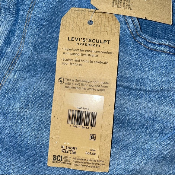 Levi’s 724 distressed high -rise straight jean W34/L30 1/2 - Picture 7 of 14